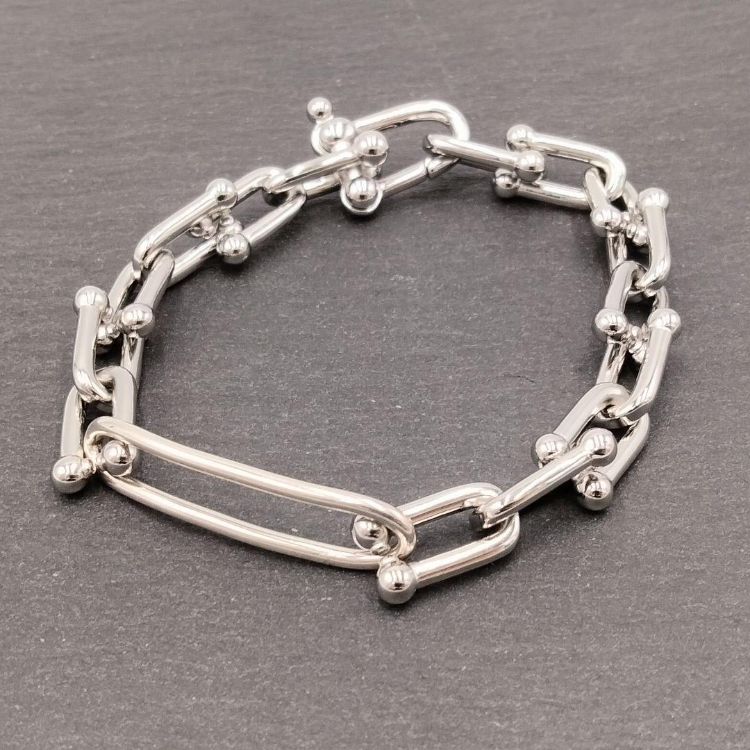 シルバー ブレスレット シンプル メンズ ハードウェ レディース シルバー