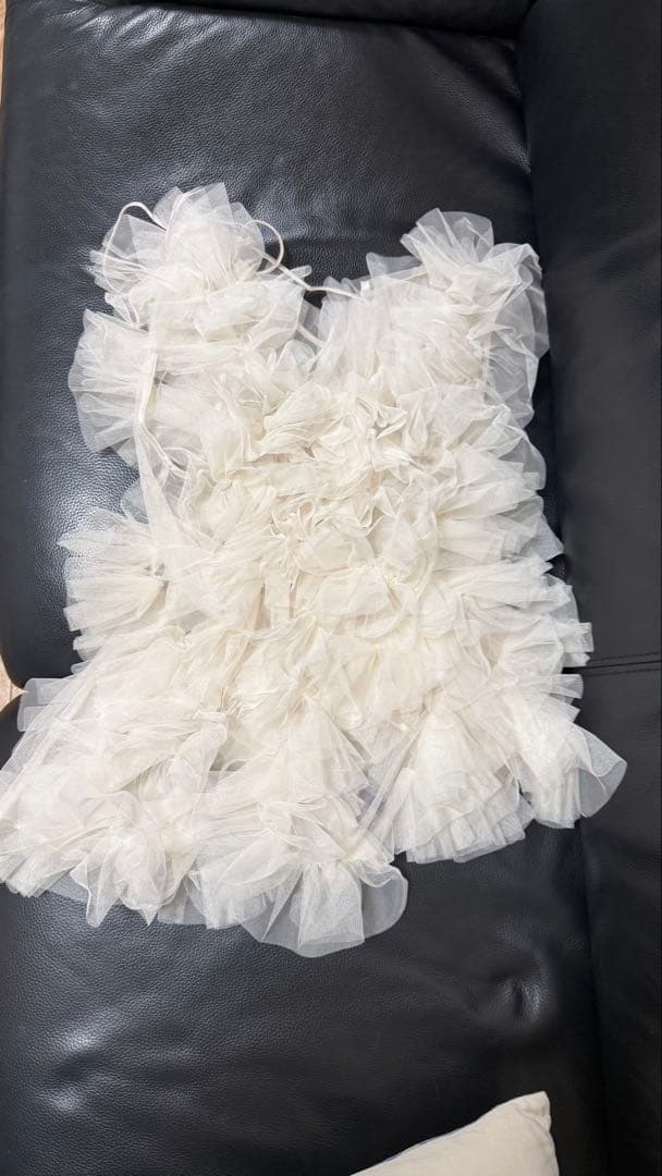 notre emor ブラウス asymmetry tulle tops