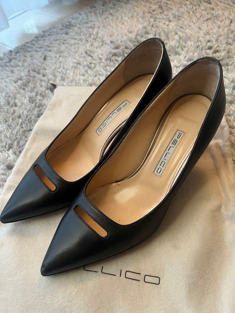 ペリーコ　24.5㎝　6㎝ヒール　黒パンプス