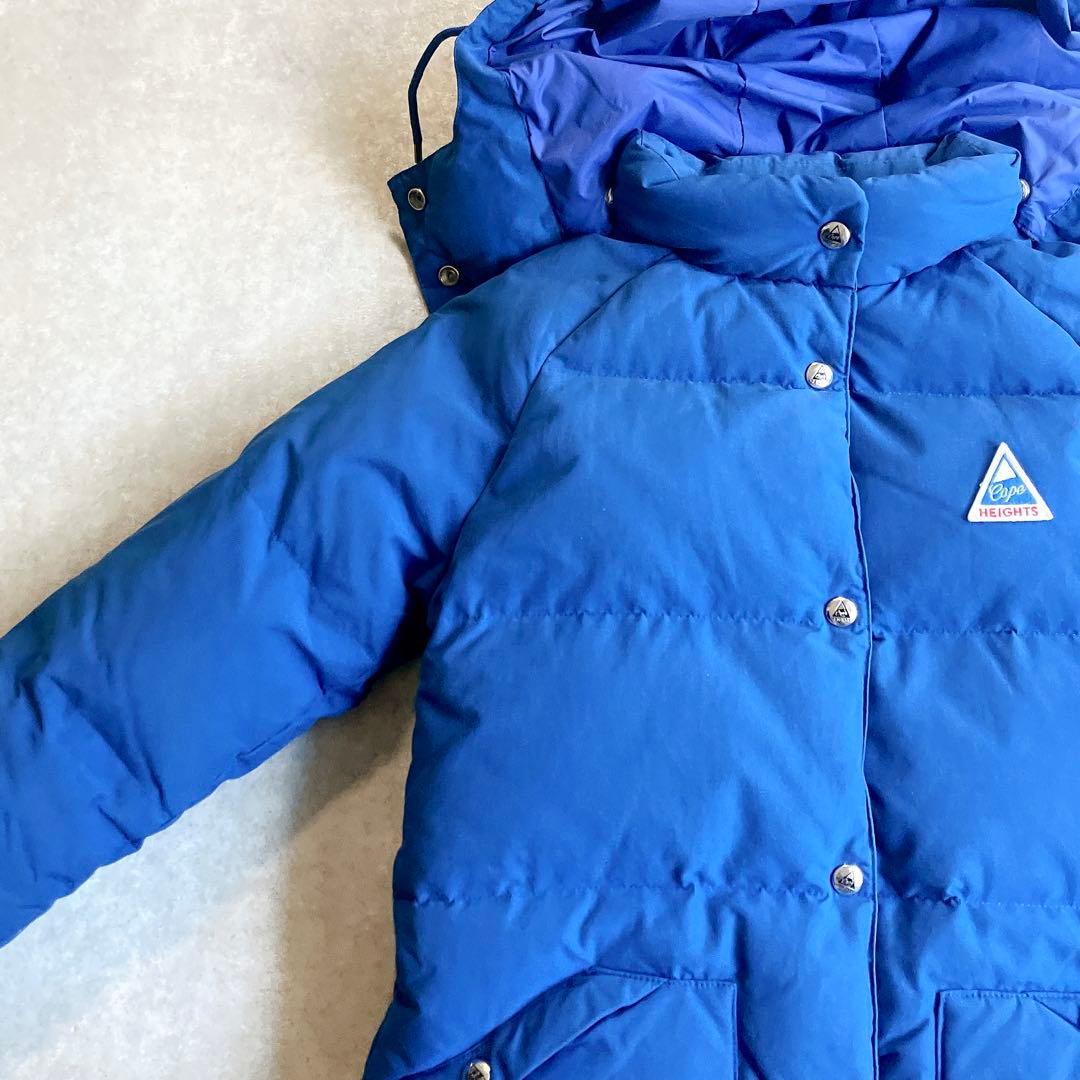 美品 ケープハイツ 高機能60/40ナイロンダウンジャケット 2way ブルー