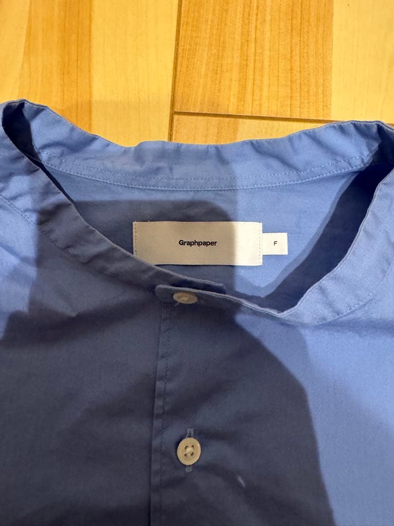 Graphpaper ブロードロングスリーブオーバーサイズドバンドカラーシャツ