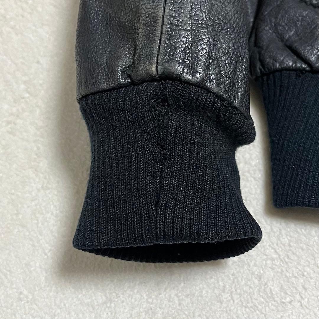 G-1 フライトジャケット　レザー　70s ビンテージ　　着脱可能ライナー付き