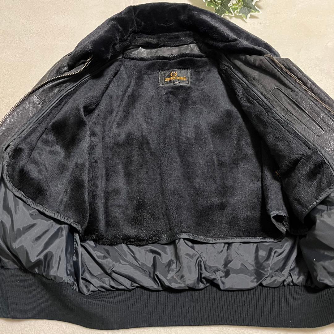 G-1 フライトジャケット　レザー　70s ビンテージ　　着脱可能ライナー付き