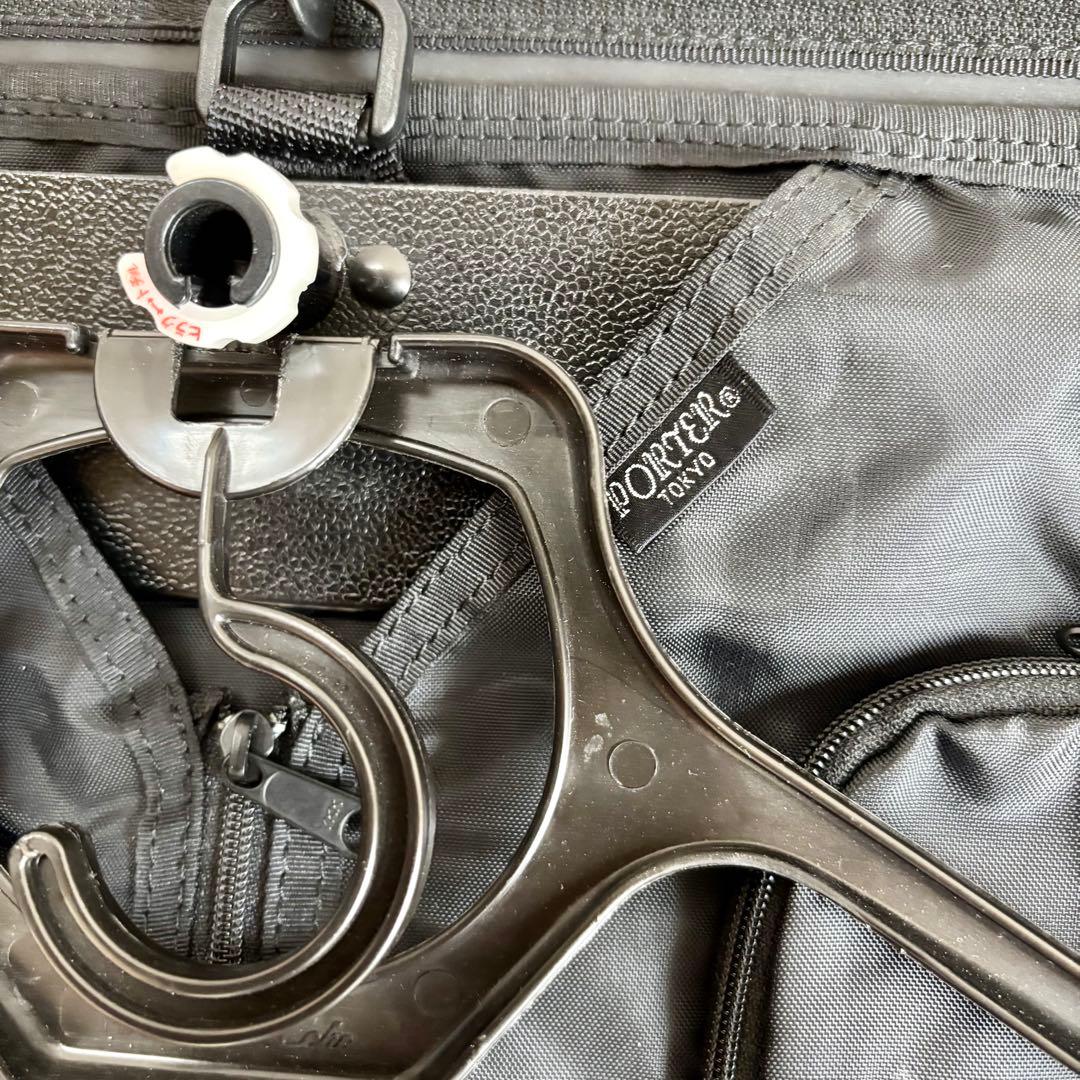 【美品】【ポーター】ガーメントバッグ ガーメントケース ハンガー鍵付き ナイロン