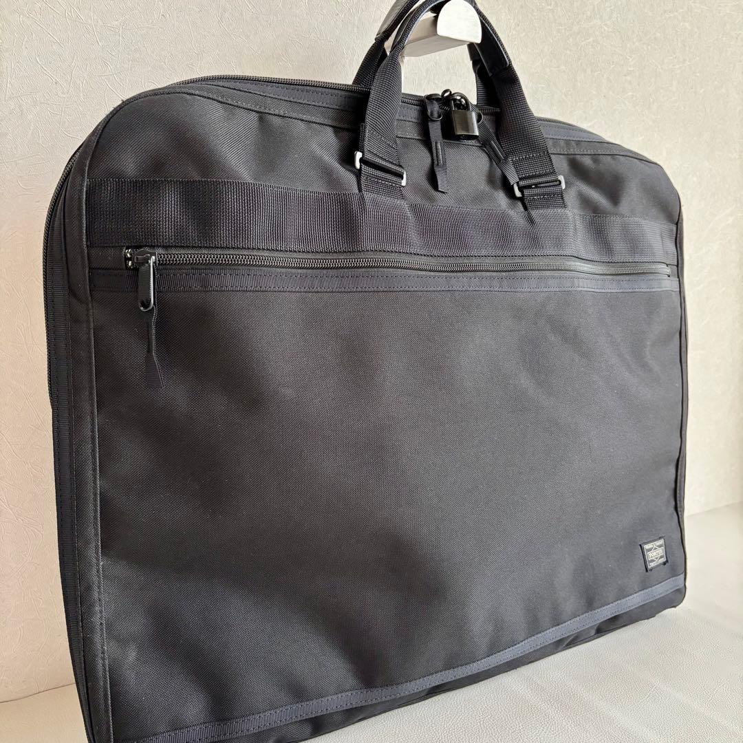 【美品】【ポーター】ガーメントバッグ ガーメントケース ハンガー鍵付き ナイロン
