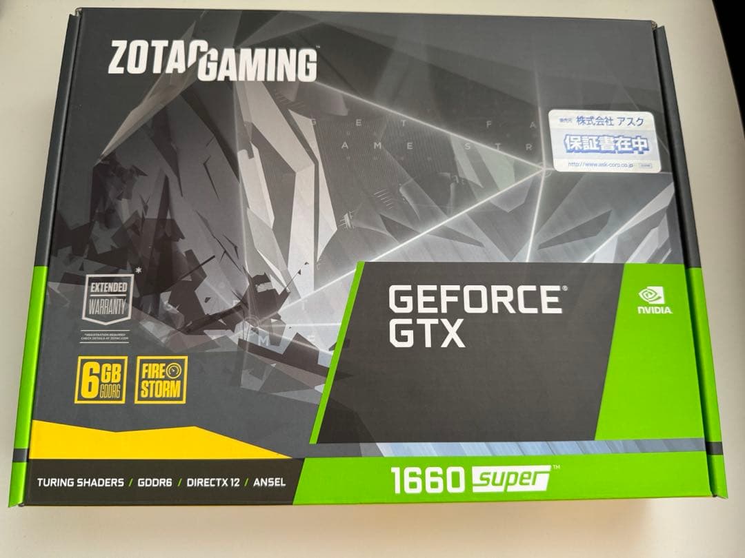 ZOTAC GeForce GTX 1660 Super グラボ　ビデオカード
