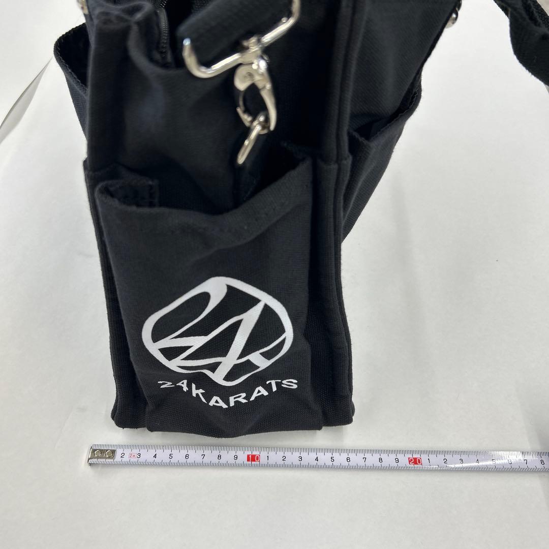 24KARATS ブラック トートバッグ キャンバス ショルダー付き