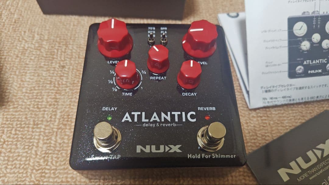 NUX ATLANTIC ディレイ リバーブ ギター エフェクター