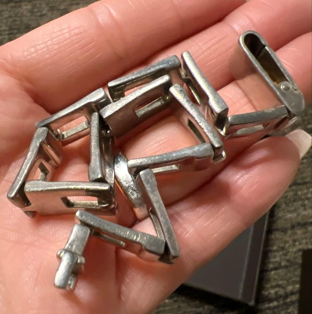 GUCCI Gモチーフシルバー925 チェーンブレスレット／ヴィンテージ