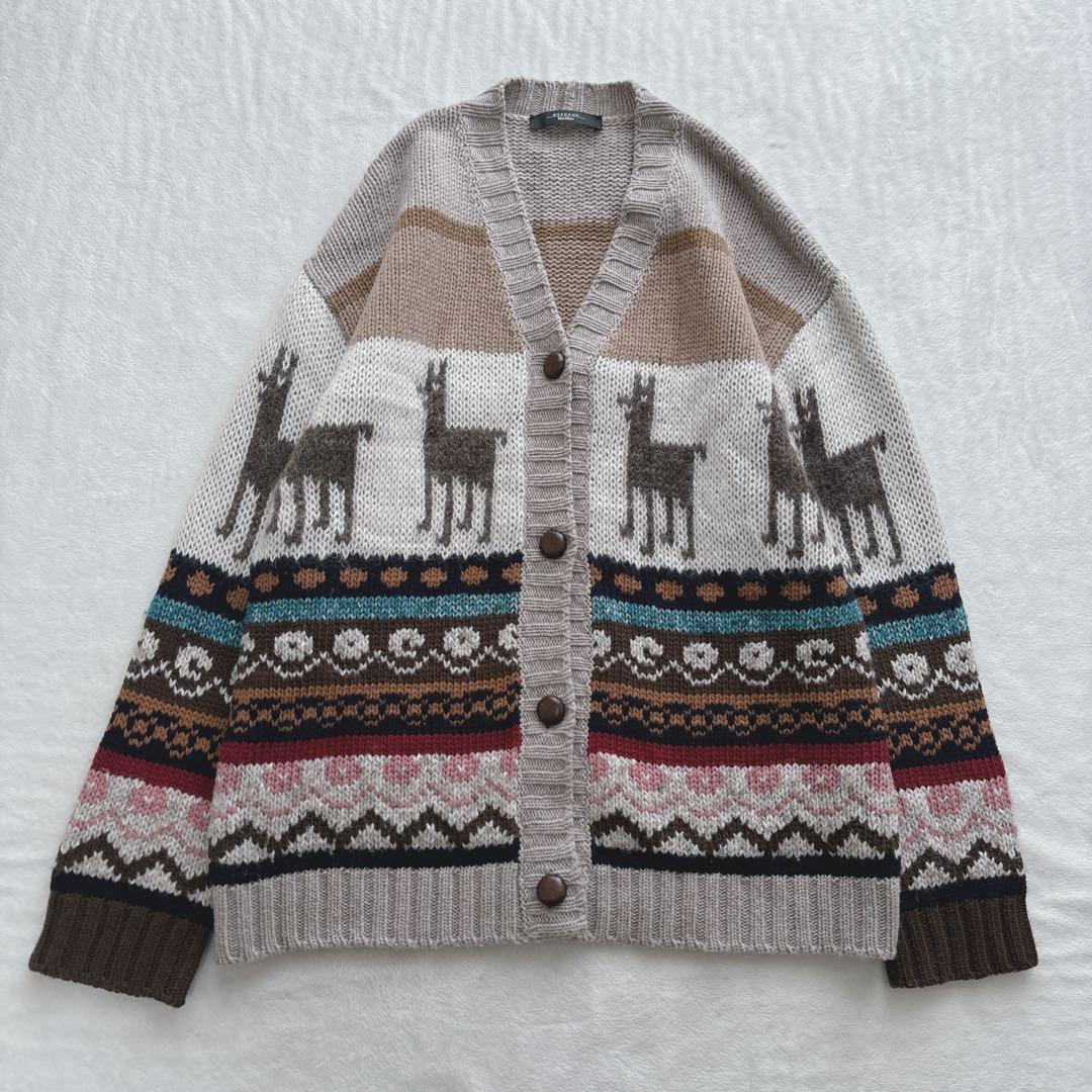 【美品】Weekend Max Mara マックスマーラ　カーデ　ニット　総柄