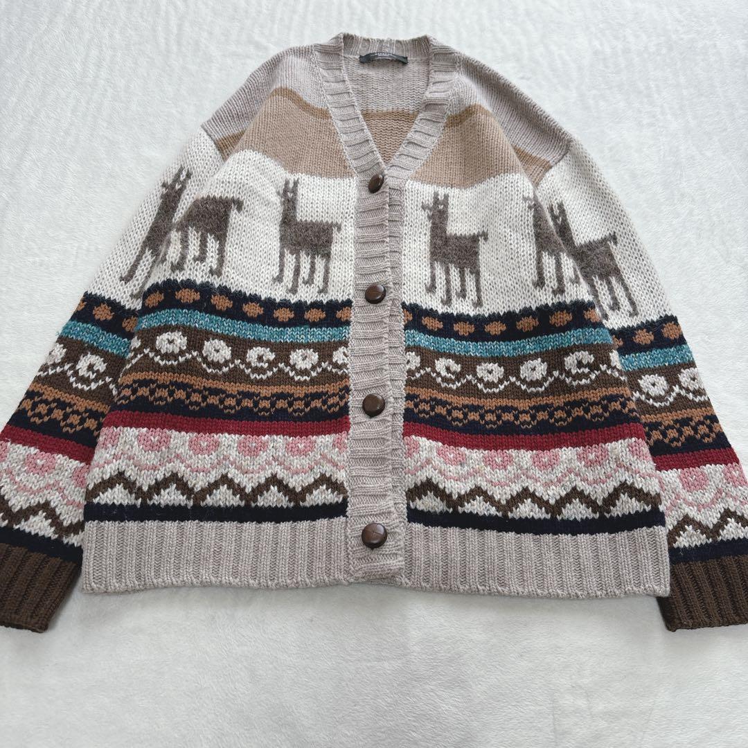 【美品】Weekend Max Mara マックスマーラ　カーデ　ニット　総柄