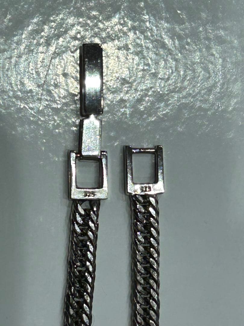 SILVER925 12面トリプル ダイヤモンドカット50cm