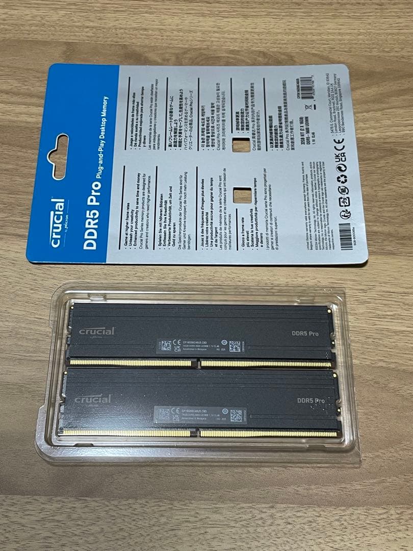 動作確認済 美品 Crucial Pro DDR5 32GB 5600 メモリ