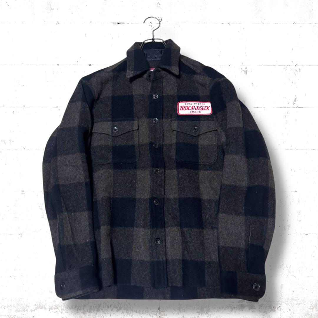 HIDEANDSEEK ウール　バッファローチェック　CPO シャツ　ジャケット