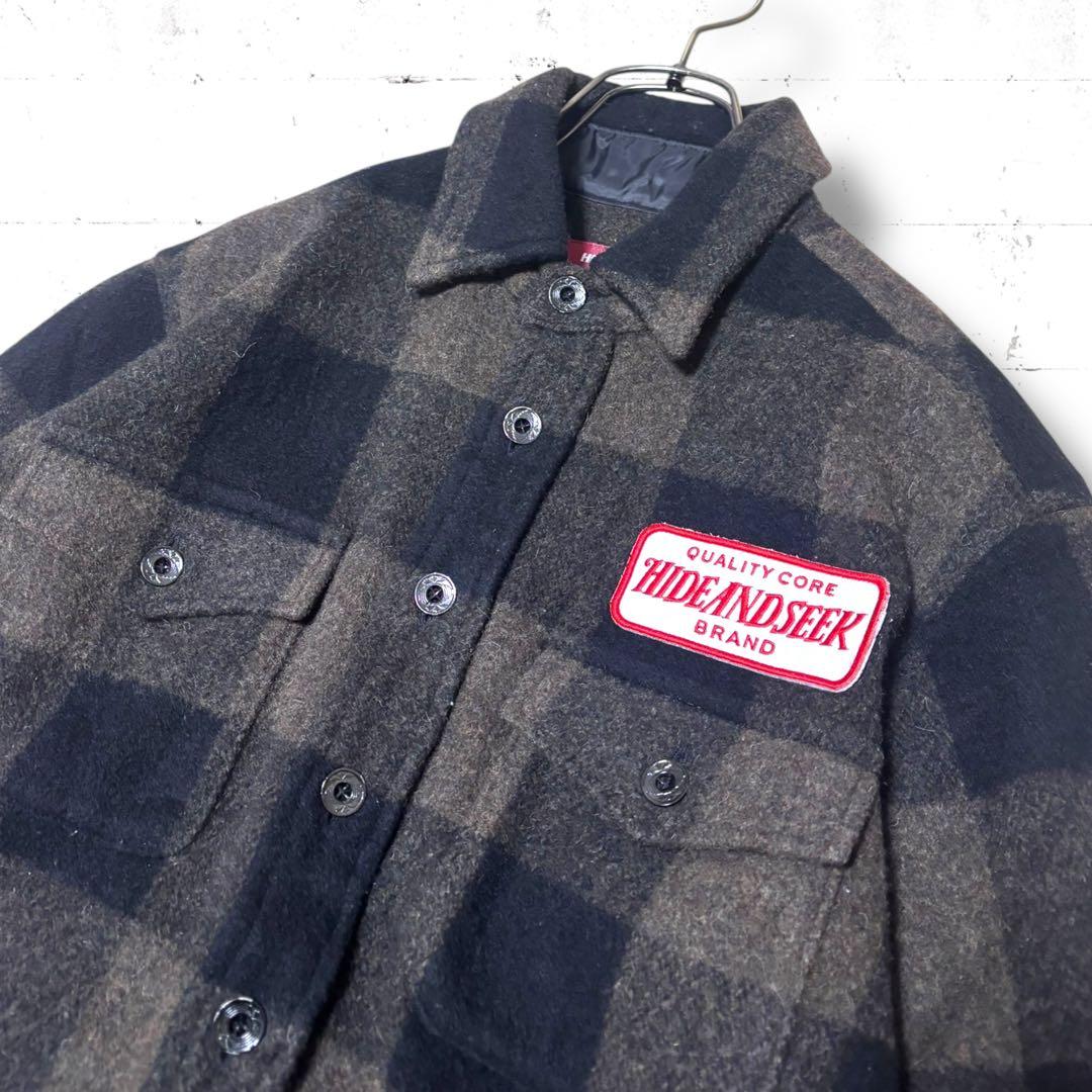 HIDEANDSEEK ウール　バッファローチェック　CPO シャツ　ジャケット