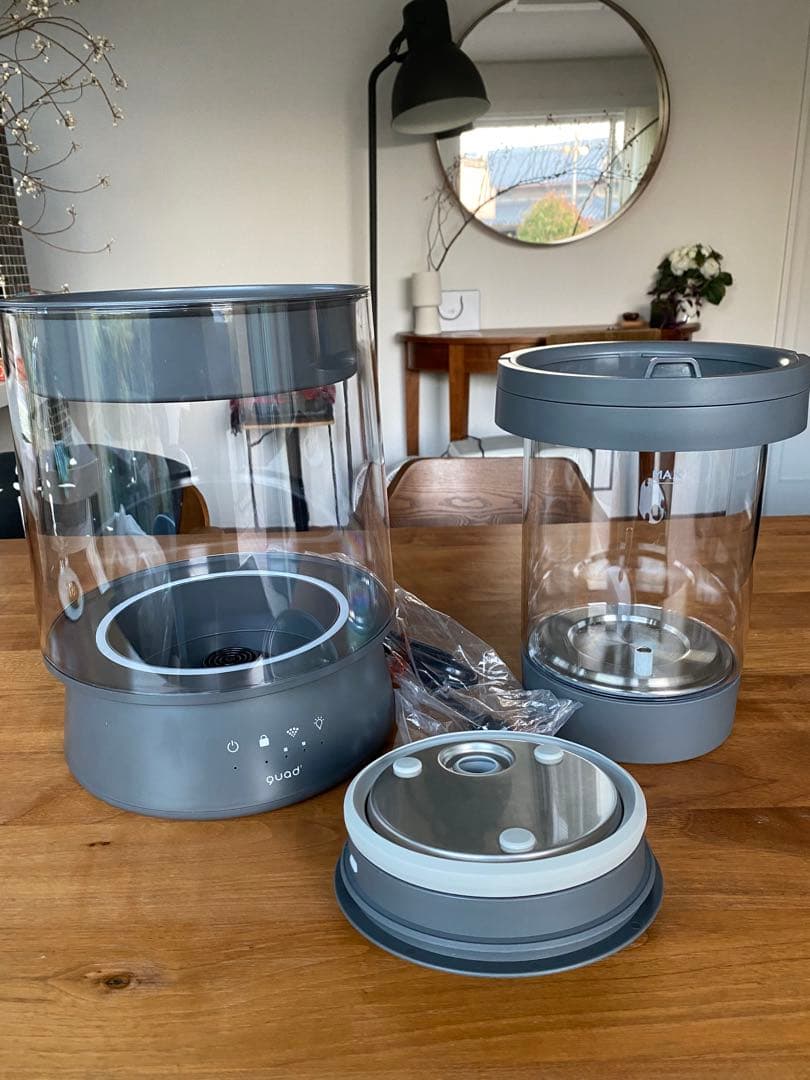 QUADSクワッズガラス加湿器GLASSグレー