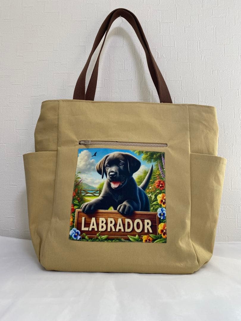 ラブラドール　キャンパストート&ラウンドトート　サイドポケット付き