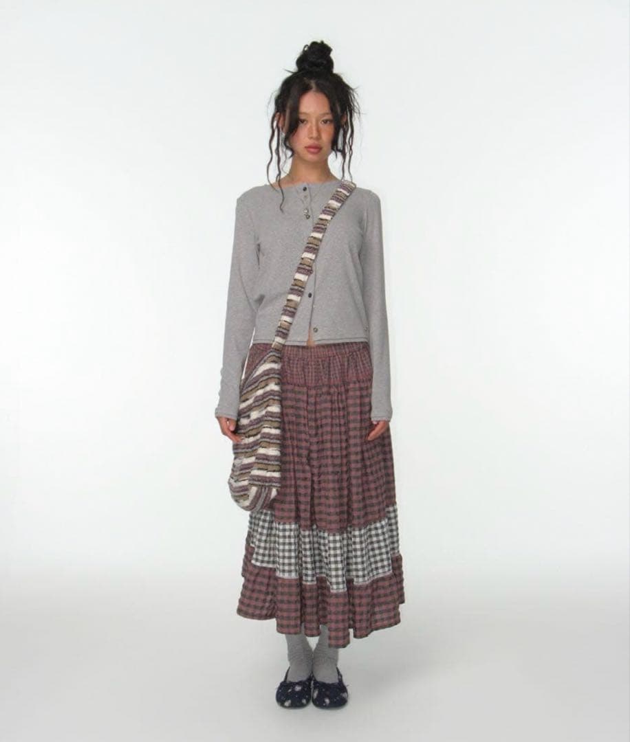 トップス COYSEIO RAW EDGE CARDIGAN MELANGE GREY