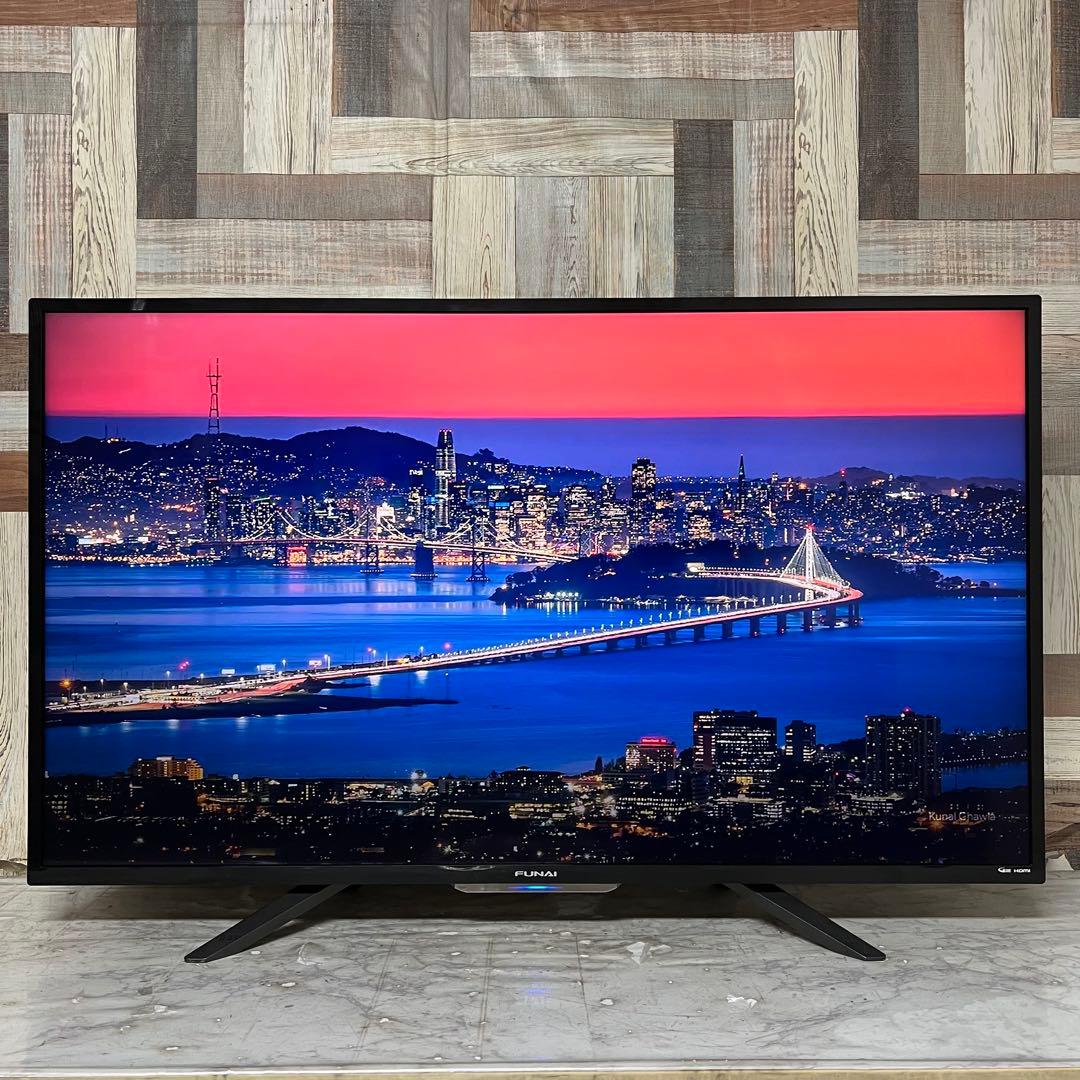全国送料込❣️フナイ49型4K液晶テレビHDD録画機能搭載W裏録YouTube
