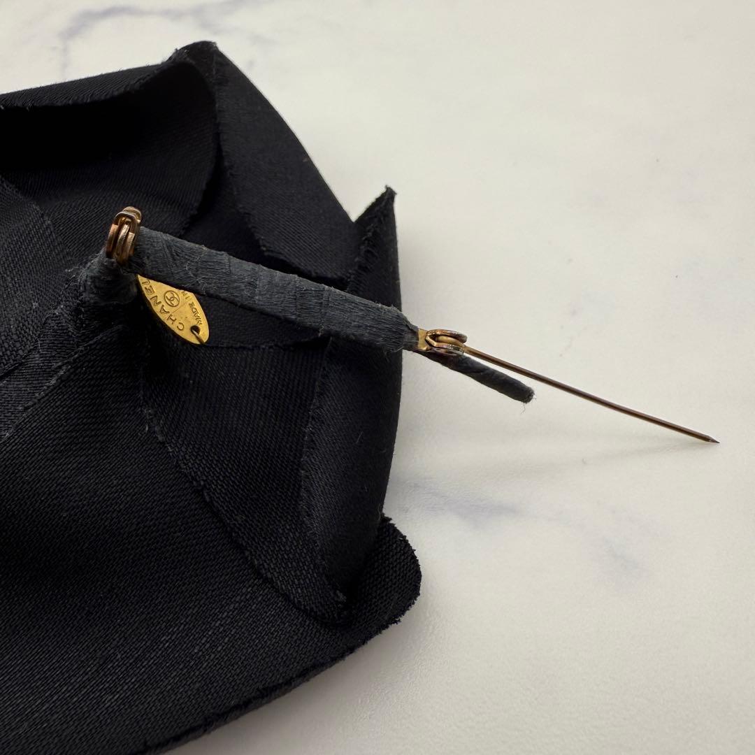 【CHANEL】 シャネル カメリア ブローチ コサージュ ブラック