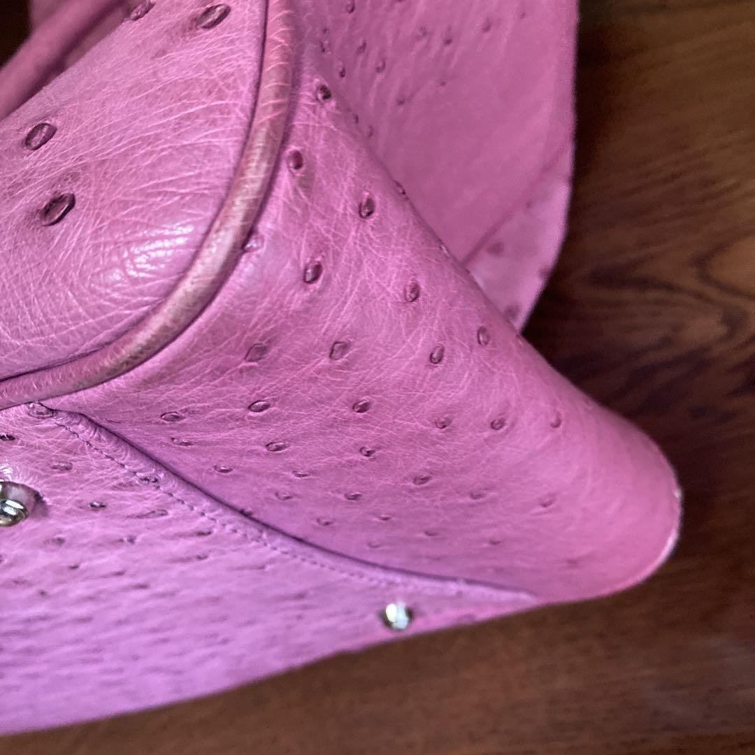 【美品】オーストリッチ　ボストンバッグ日本製　マドレーヌ