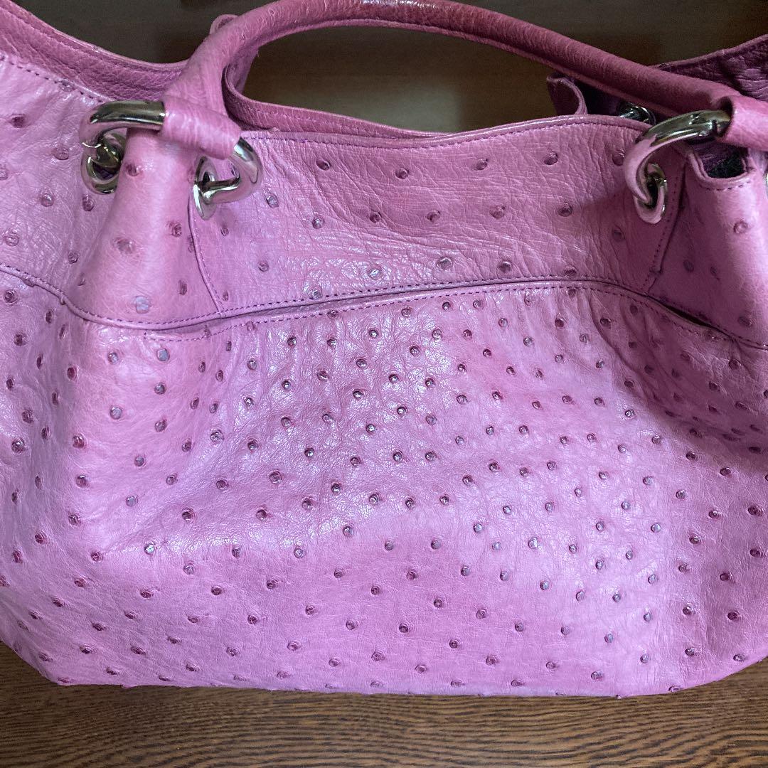 【美品】オーストリッチ　ボストンバッグ日本製　マドレーヌ