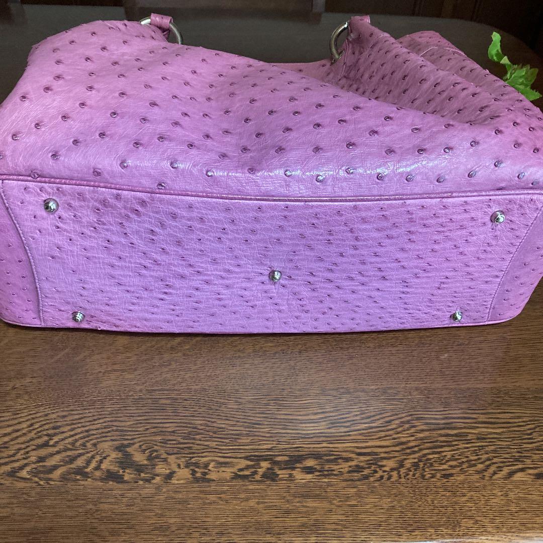 【美品】オーストリッチ　ボストンバッグ日本製　マドレーヌ