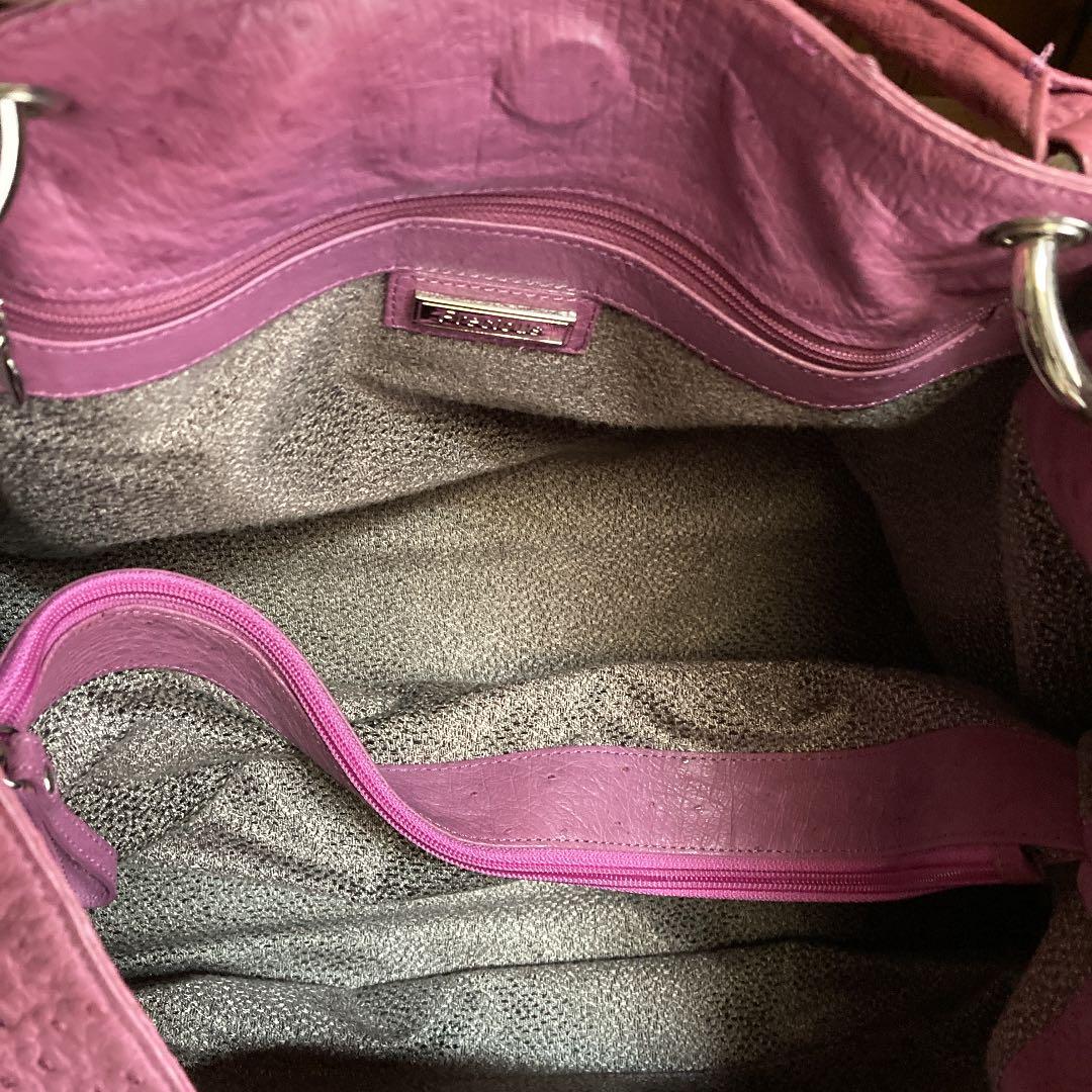 【美品】オーストリッチ　ボストンバッグ日本製　マドレーヌ