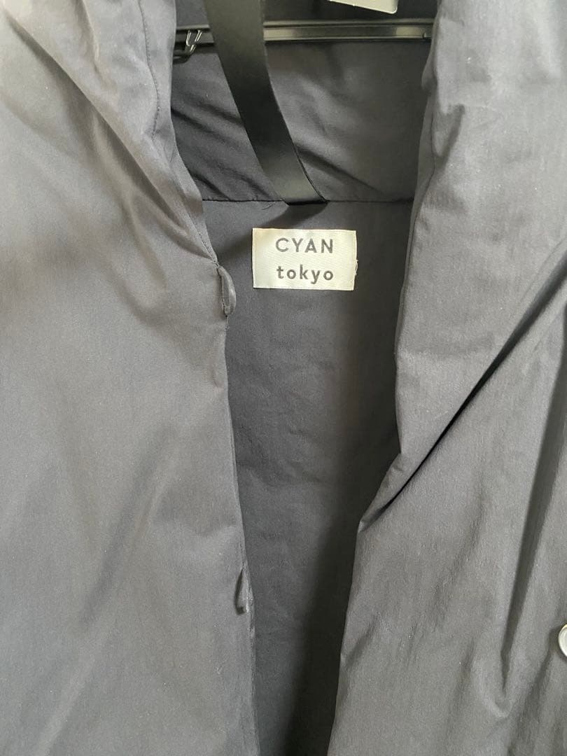 CYAN tokyo ストール ライク ダウン ベスト ブラック