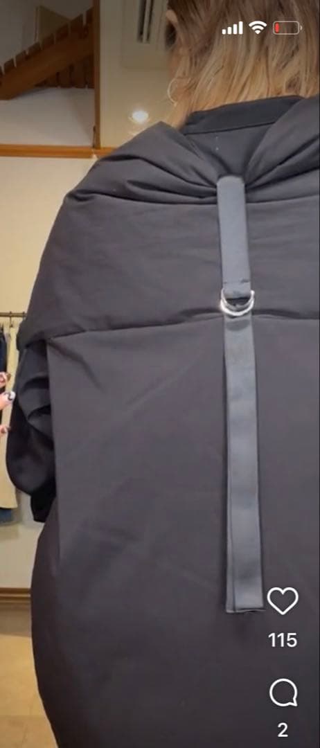 CYAN tokyo ストール ライク ダウン ベスト ブラック