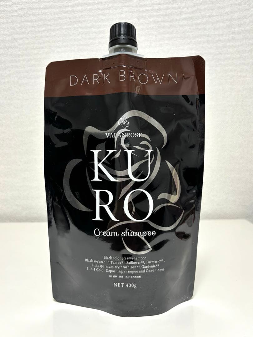 バランローズKUROクリームシャンプー　ダークブラウン400g ３個セット