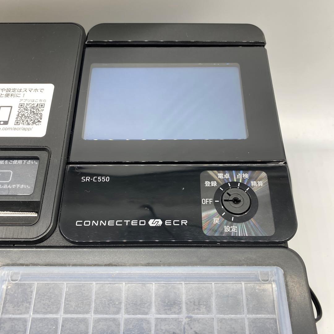 カシオ電子レジスター ブラックcasio SR-C550-4SBKブラック4部門