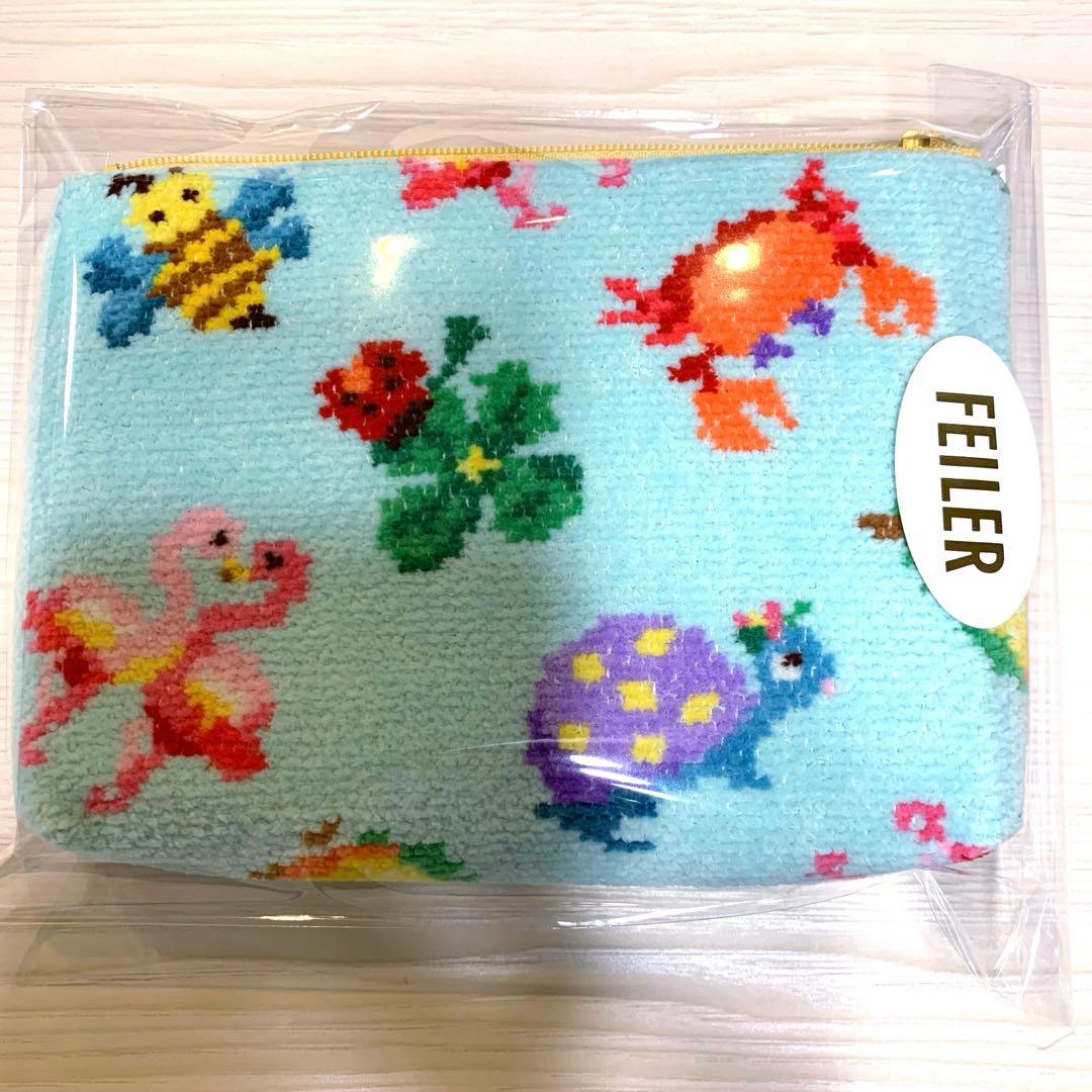FEILER 神崎恵　コラボ　ファンキーフォーチュン　ポーチ　ペールグリーン