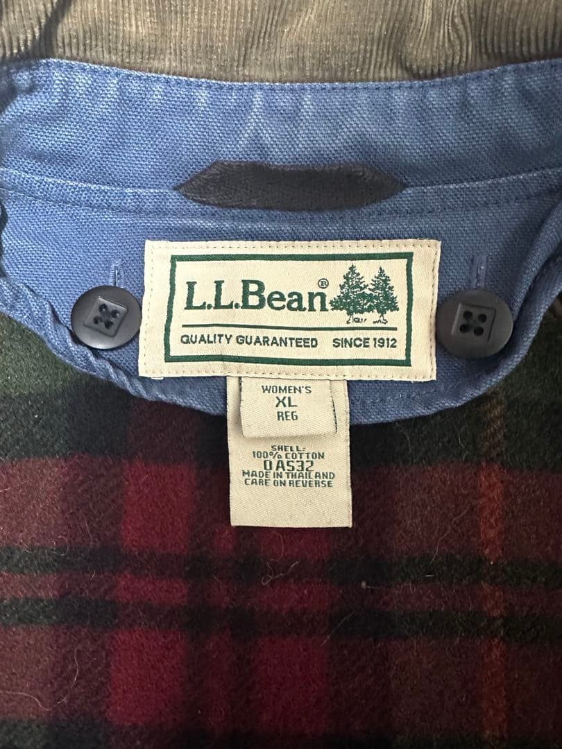 【レアカラー超美品】L.L.Beanハンティングジャケット ブルー ライナー付き