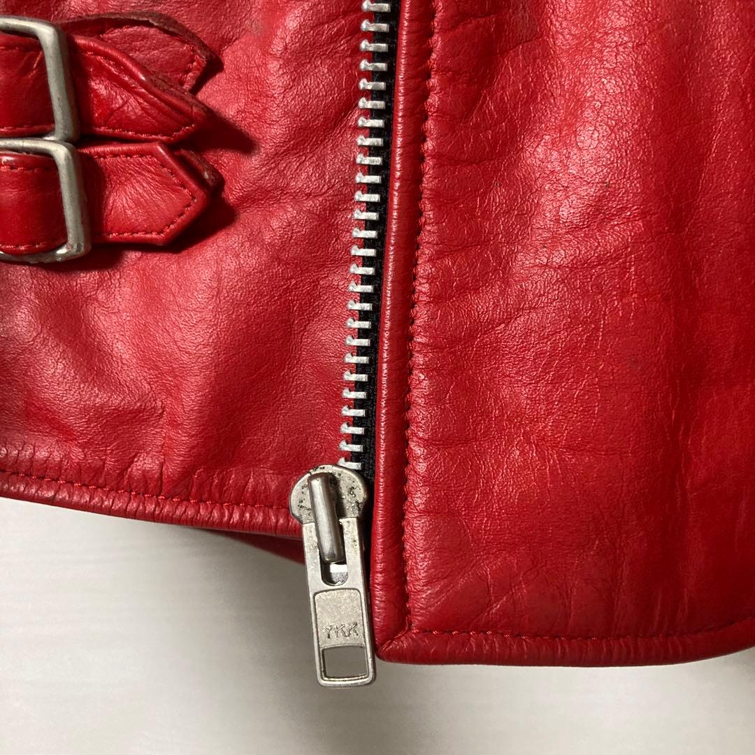 ライダース赤　スタッズ　38インチ前後