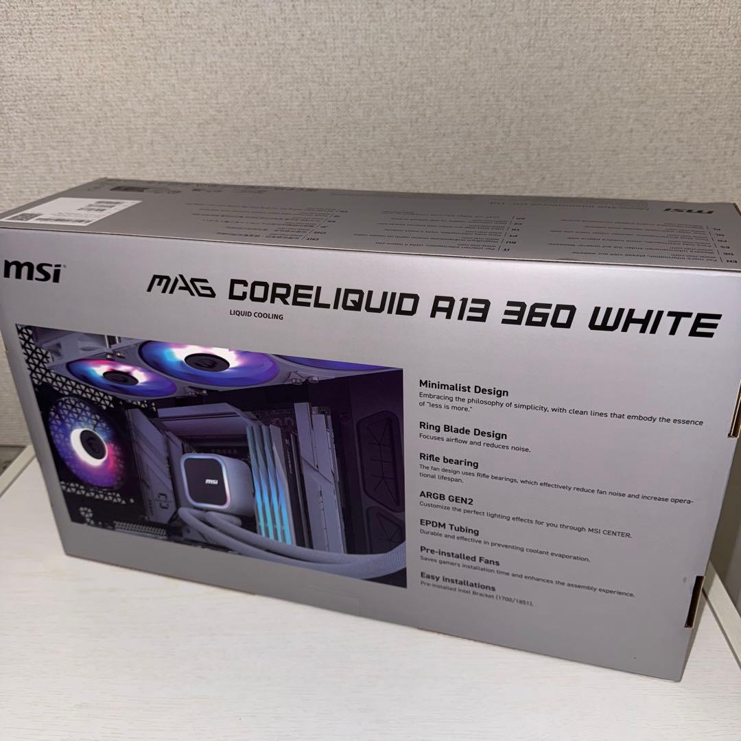 PC用ファン・クーラー MSI MAG CORELIQUID A13 360 WHITE
