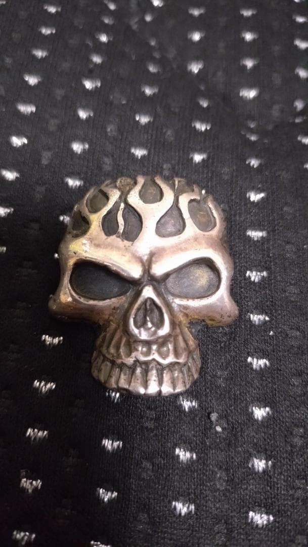 シルバー特大スカルコンチョ 42g