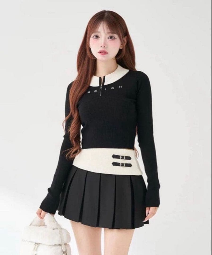 darich ニットセットアップ ブラック トップスのみ