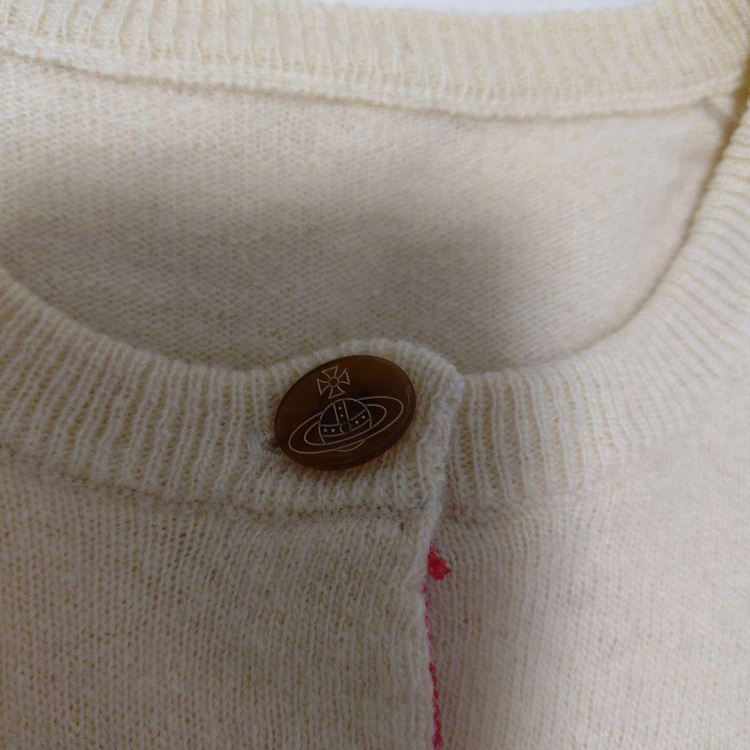 ヴィヴィアンウエストウッド　オーブワンポイントカーディガン　オフホワイト