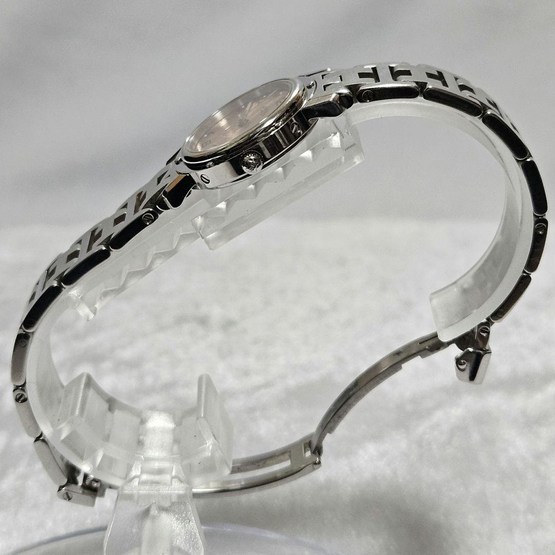 【稼働】HERMES クリッパー CL4.210 腕時計 デイト オレンジ文字盤