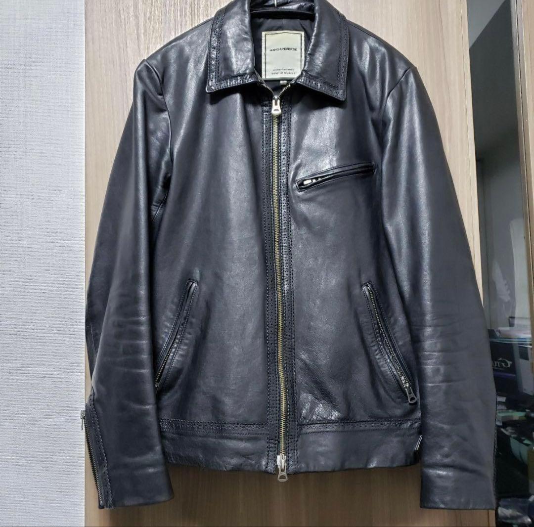 ☆レア☆ nano universe 馬革 レザージャケット Lサイズ