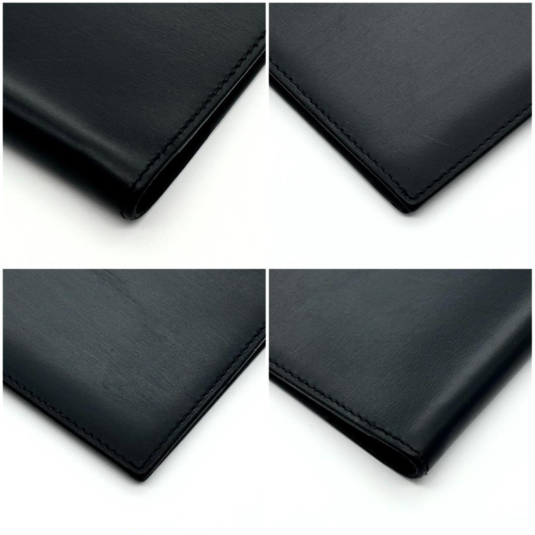 【極美品】HERMES エルメス　アジェンダ　□F刻印 黒　手帳カバー