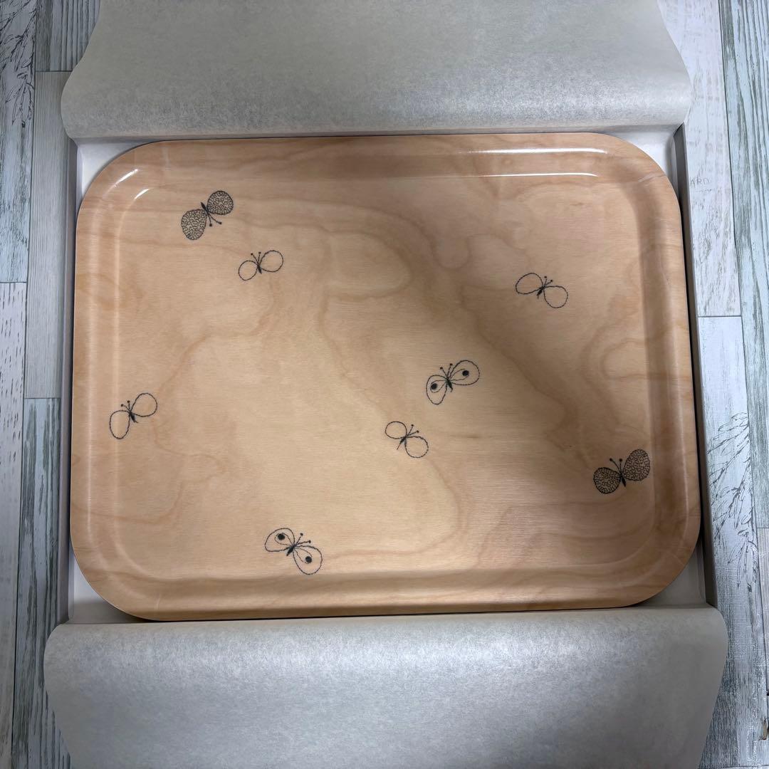 ミナペルホネン ＊ トレイ 大 choucho black ボックス付き