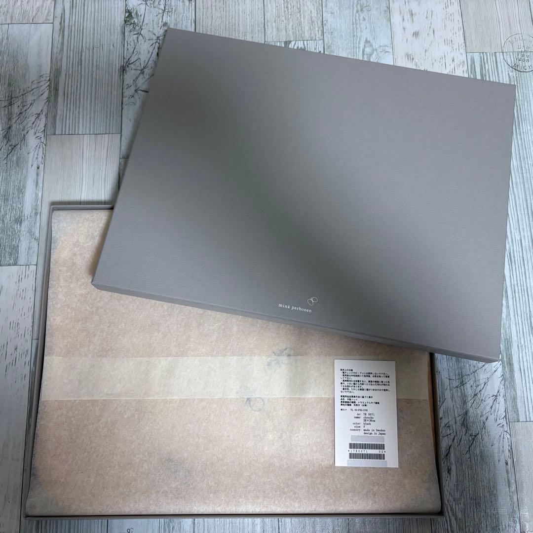ミナペルホネン ＊ トレイ 大 choucho black ボックス付き