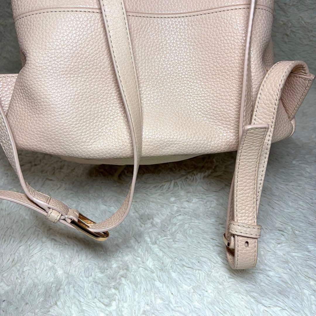 TORY BURCH トリーバーチ レザー ロゴ リュック ピンク