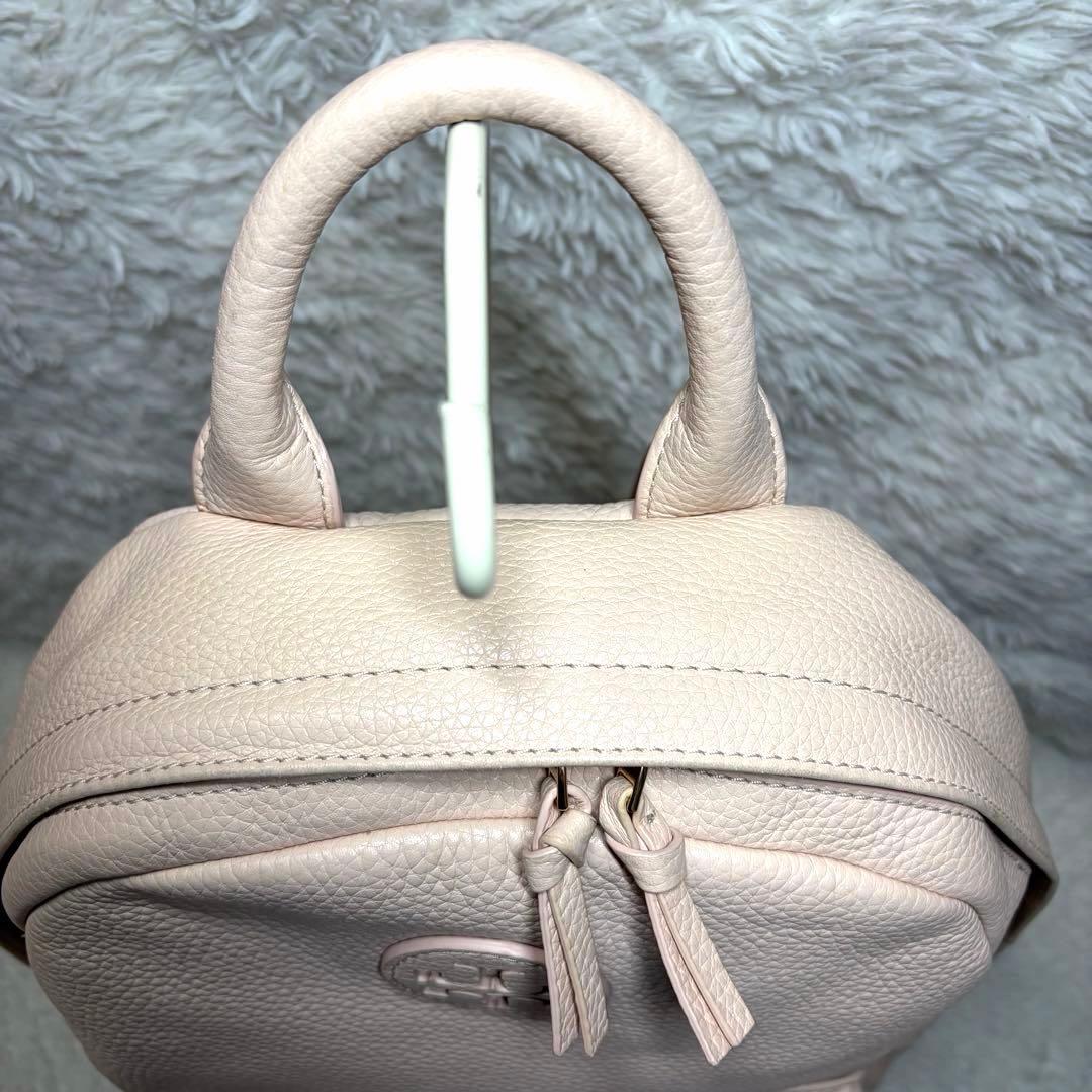 TORY BURCH トリーバーチ レザー ロゴ リュック ピンク