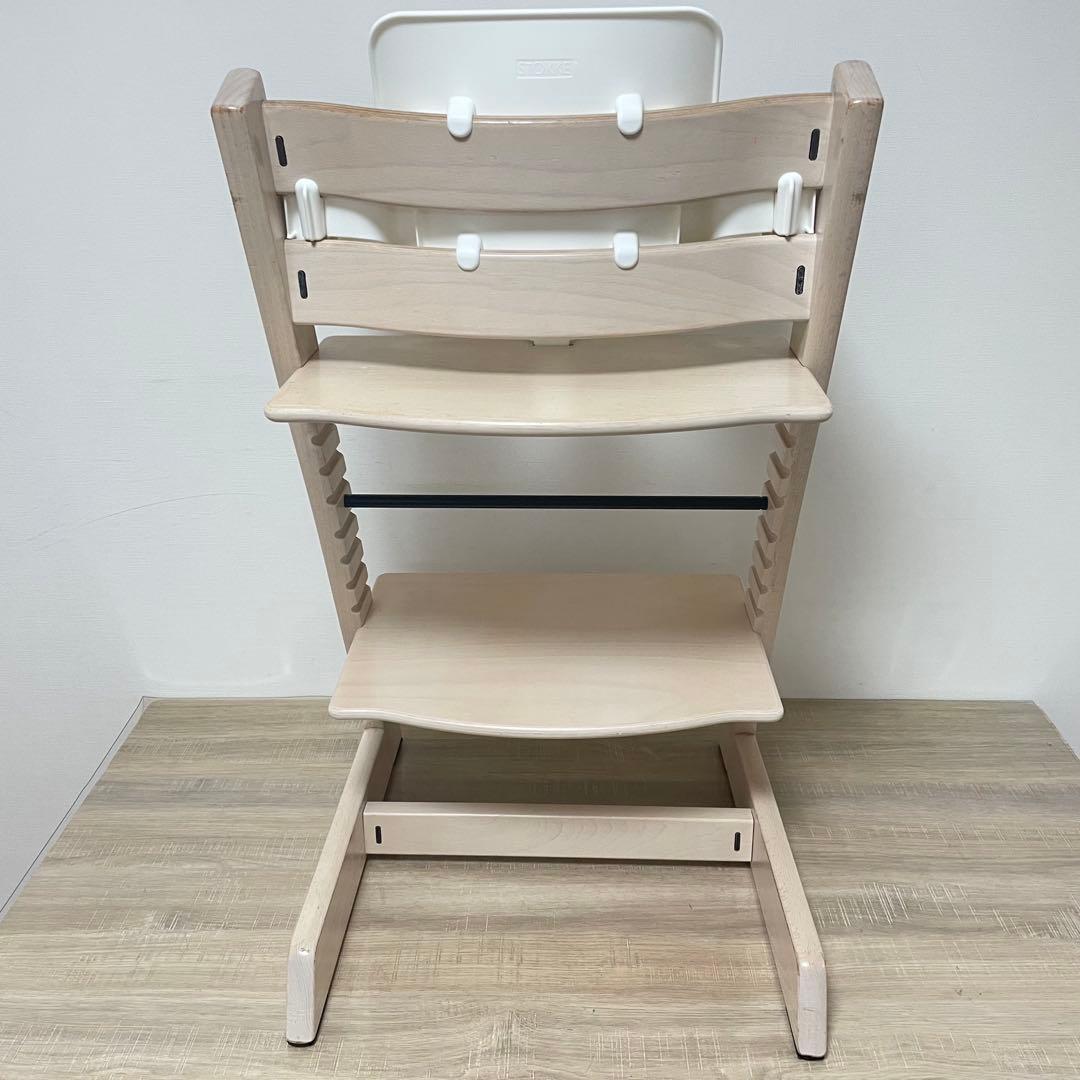 ストッケ トリップトラップ ホワイトウォッシュ　S/N4 ベビーセット・トレイ付