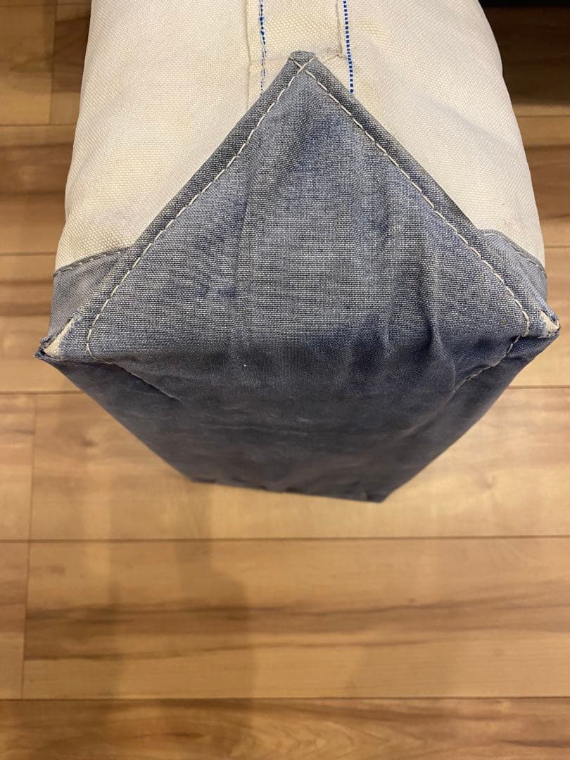 80s エルエルビーン　トートバッグ　2色タグ ネイビー　フェード　L 襤褸