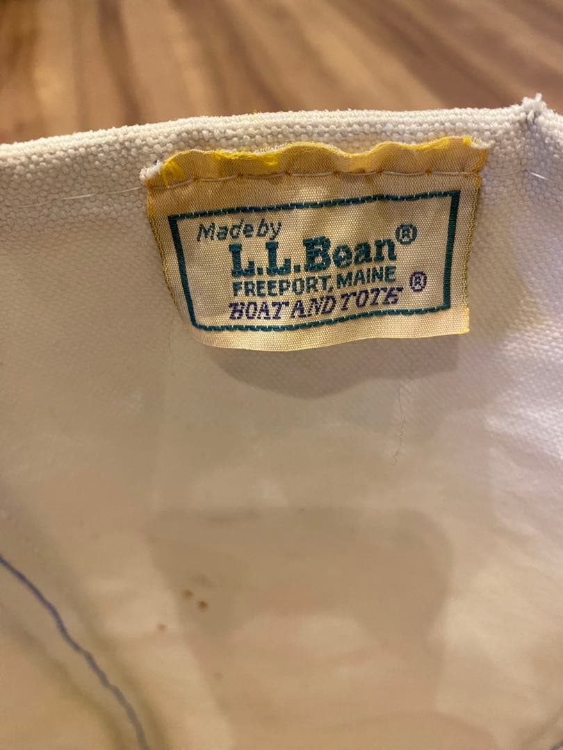 80s エルエルビーン　トートバッグ　2色タグ ネイビー　フェード　L 襤褸