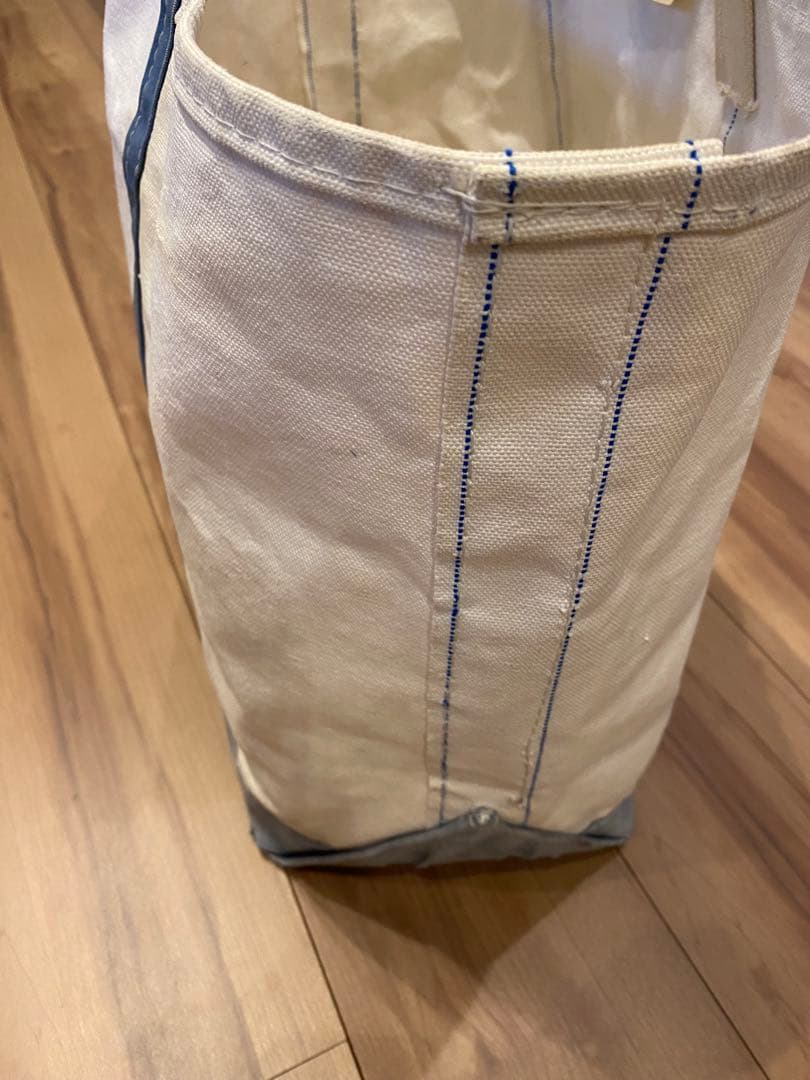 80s エルエルビーン　トートバッグ　2色タグ ネイビー　フェード　L 襤褸